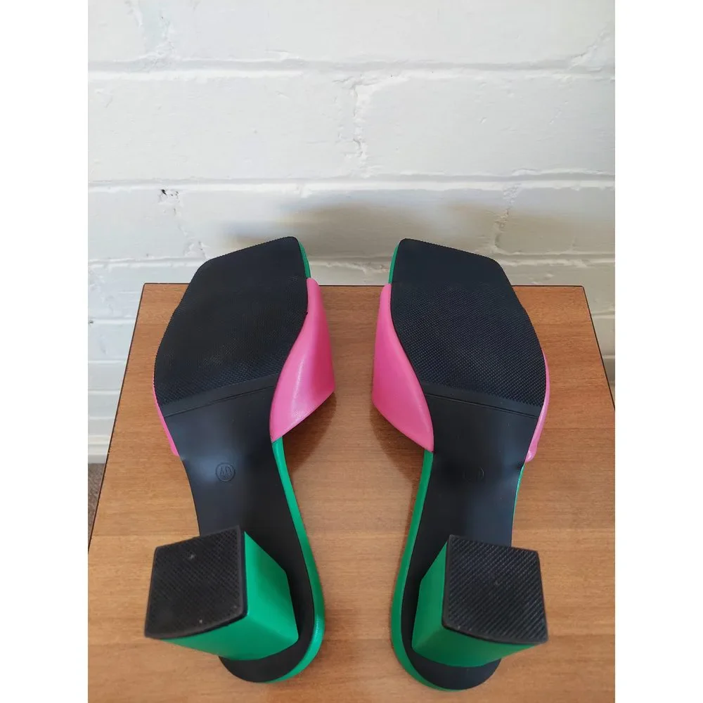 Cult Avenue - Dixie Mule Heel - Green / Pink, Size EU 40 / AU 9 - Picture 8 of 8